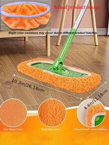 Super Absorbent Reusable Mop Cloth, Polyester Cleaning Cloth Suitable For Dry And Wet Floor Care, Easy To Replace Mop Cloth For Home Cleaning, Dry And Wet Wiping | Connecting Pad | Cleaning Cloth, Floor Cleaning Mop - Multicolor - View 8