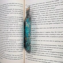 1件裝月亮與星星許願瓶壓克力書籤，2D透明書籤，文具書本配件，閱讀標記 - 彩色 - 查看 4