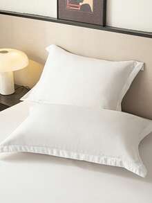 1pc White Solid Color Thick Brushed Microfiber Fitted Sheet Soft Mattress Cover - White - View 20