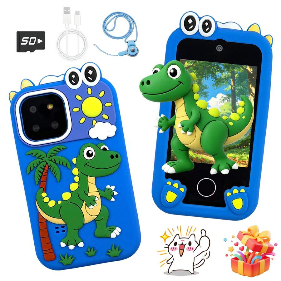 Điện thoại đồ chơi thông minh cho trẻ mầm non, màn hình cảm ứng 2.8 inch tích hợp trò chơi giáo dục, quà tặng sinh nhật, Giáng sinh và ngày lễ lý tưởng cho trẻ nhỏ - Nhiều màu - Xem 1
