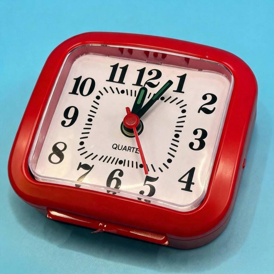Unisex Practical Style For Bedroom And Office Desk Clock - Red - View 1
