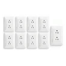 Paquete De 10 Contactos Duplex Con Placa Blanca Completos 2p - Tipo de Enchufe A USA (110-127V) - Ver 6
