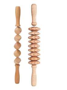 Wooden Roller Massager, Wooden Massage Tool Set, Wooden Massager, Manual Wooden Body Massage Tool - Yellow - View 3
