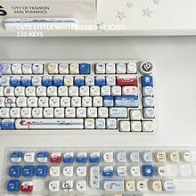 White Rabbit Cute Keycaps Highly Attractive PBT 5-Sided Dye-Sublimation New MOA Rounded Compatible With Mechanical Keyboards - View 3