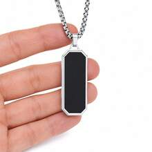 One Piece Double Layer Extendable Pendant Necklace, Artificial "I Love You" Engraving, Valentine's Gift With Box - A - View 11
