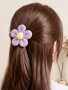 10/20 piezas/Juego de pinzas para el cabello con flores de tela, accesorios para el cabello lindos & dulces - Adecuados para mujeres y niñas, perfectos para uso diario, citas, fiestas, temporada de regreso a la escuela - Multicolor - Ver 4