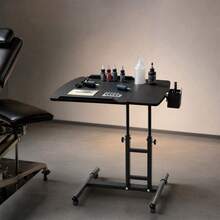 Tattoo Workstation Stand Height Adjustable Tattoo Desk Rolling Tattoo Table - Black - View 7