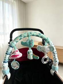 BBSKY 1pc Baby Stroller Hanging Toy, Built-In Music Box, Hasselblad Lens, Wind Chime, BB Call, Elastic Rope, Colorful Pearl Bell, Multi-Sensory Enlightenment Toy For Infants, Suitable As Newborn Gift - Multicolor - View 8
