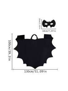 Children's Halloween Bat Wings Costume Set For Party Dress Up - Role Play - Black Bat Wings Cape - Multicolor - View 5