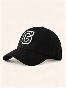 1pc Solid Color Open Back Ponytail Baseball Cap With26 Letters, Women Fashion Sports Sun Hat ForOutdoor UV Protection - Black Label - Black Ponytail Hat - View 30