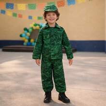 Tween Boys Costumes - Army Green - View 3