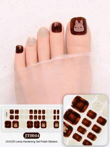 New Cross-Border Semi-Cured Gel Toe Nail Stickers, Glitter Sparkle Design, In Stock Wholesale, Waterproof And Long-Lasting - Multicolor - View 2