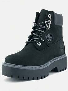 Timberland Women's Outdoor Hiking Climbing Leather Thick Sole Martin Boots - Black - View 8