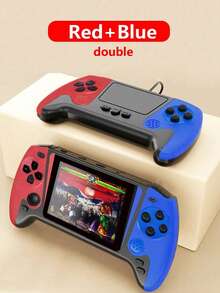 Consola de juegos portátil Q21, reproductor de videojuegos portátil con 500 juegos retro, pantalla HD de 3.5", batería recargable, conexión a TV, esquema de color clásico rojo azul/azul/rojo/blanco - Multicolor - Ver 18