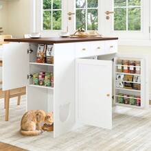 Mobile Storage Islands - White - View 3