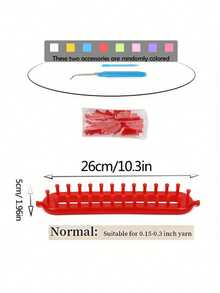 1 Set Handmade Knitting Tool Kit, Includes Knitting Frame, DIY Knitting Tools, Crochet Hooks And Random Color Accessories, Suitable For Making Blankets, Scarves, Hats, Shawls And Knitted Sewing Works. - Multicolor - View 15