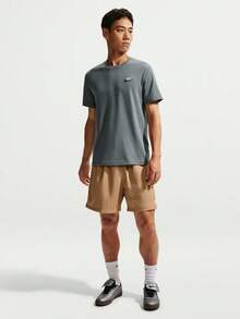 Nike Men's AS M NSW CLUB TEE Short Sleeve T-Shirt Knit Collarless Short TAR4999-086 - Light Grey - View 6