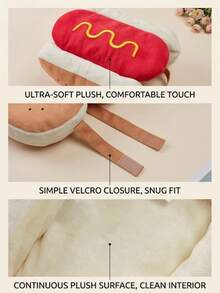 1pc Funny Cute Hot Dog Costumes For Dogs Holiday Party Pet Cosplay Apparel Fancy Dress Up Dog Cat Clothes Suitable For Gatherings Halloween - Multicolor - View 4