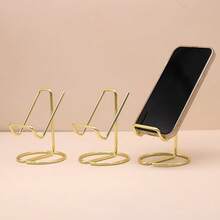 Creative Metal Phone Stand, Iron Art Phone Holder, Office Desk Phone Stand, Gold Phone Holder, Slouchy Person Desktop Metal Stand, Card Holder, Plate Holder, Suitable For Room, Kitchen, Office, Sturdy And Durable, High Quality And Shockproof, Multi-Functional - one-size - View 3