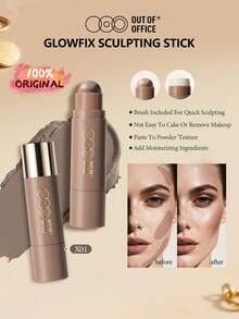 OUT OF OFFICE GLOWFIX 輪廓修容棒 X01 5g/0.18oz，雙頭 3D 面部修容棒，質地滑順易暈染，長效滋養配方，便攜適合日常使用與旅行，易於上妝，適合初學者，禮品 - # X01 - 查看 2