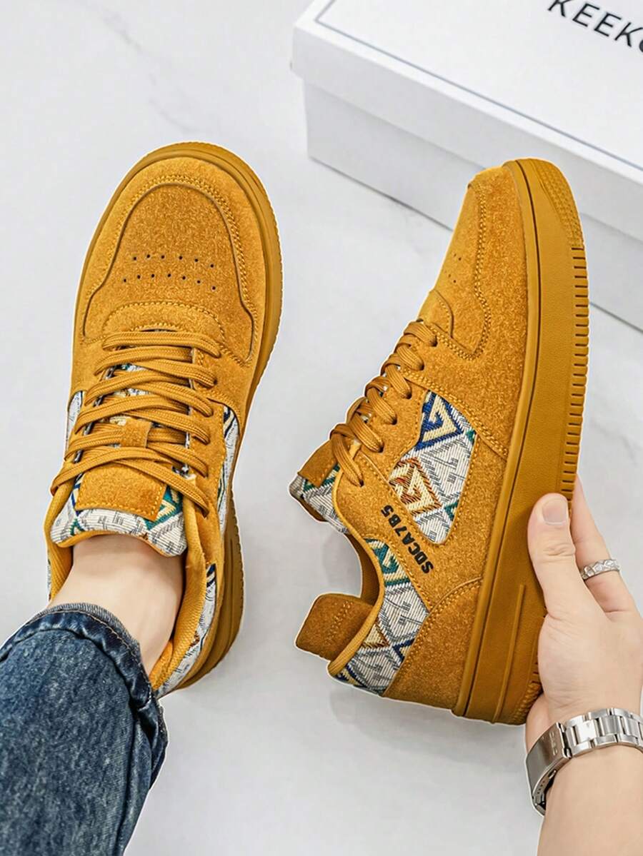 Sepatu Lari Wanita, Ringan & Nyaman, Desain Bertali, Cocok Untuk Gym, Lari & Jalan Kaki - Khaki - View 1