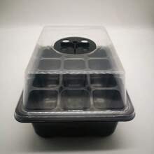 12 Seedling Heightening And Thickening Three Pieces Sowing Breathable And Moisturizing Cuttings Artifact Insulation Hole Tray Tray With Cover - 12-cell Seedling Tray - View 7