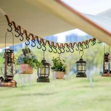 5m Outdoor Camping Leather Hanging Rope, 25 Holes PU Leather Tent Canopy Storage Hanging Strap, Portable Campsite Equipment Hanging Rope, Multi-Functional Home Storage Tie Strap Camping Accessory - View 2