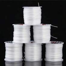 WGRXIRANYKM 2 Rolls White 0.8mm DIY Elastic Beading Cord, Strong Elastic String For Jewelry Making, Suitable For Bracelets And Necklaces, Beading Material, 10m Per Roll - White - View 6