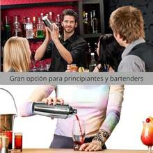 U Chef Kit de Coctelería, Shaker de 24 onzas, Mezclador de Bebidas Profesional, Jigger de Medición y Cuchara de Mezcla, Kit de Bartender, Herramientas de Coctelería y Mixología - Ver 7