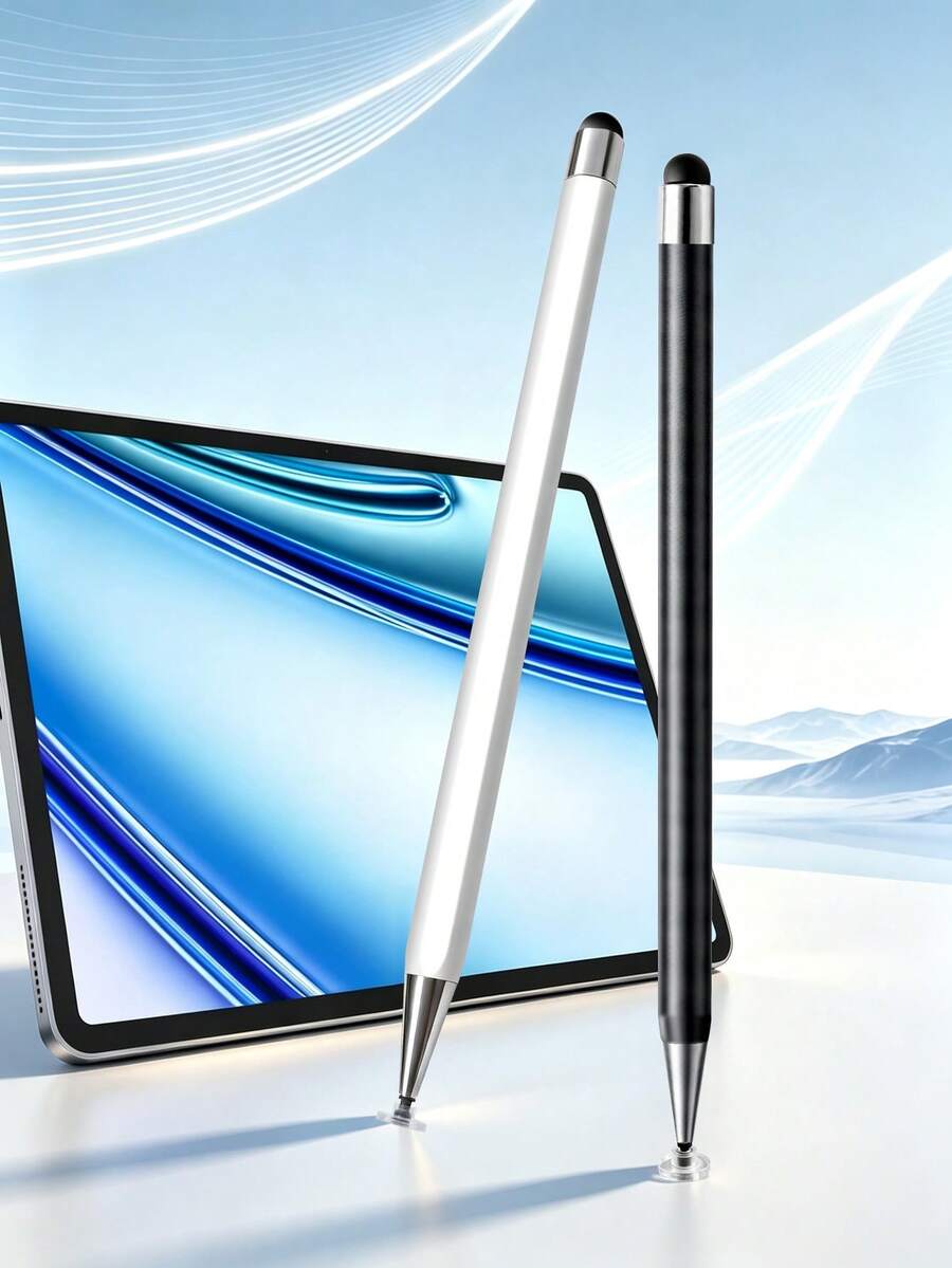 Stylus Kapasitif Ujung Ganda 2-in-1, Pensil Layar Sentuh Universal untuk Perangkat iOS & Android, Stylus Sentuh untuk Menggambar dan Menulis, Pena Layar Sentuh Portabel, Senyap, dan Anti Aus - MultiWarna - View 1