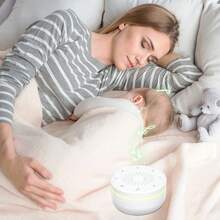 White Noise Machine With 30 Soothing Sounds And Night Light Sounds Machine, 3 Timers Memory Function, Rechargeable Noise Machine - White - View 8