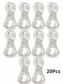 2/5/10pcs Heavy Duty Transparent Plastic Spring Clamps, Multi-Purpose Balloon Arch Clips, Used For Background Fixing, Sturdy Craft Clamps, Suitable For Birthday Party Decoration, Woodworking Projects And Photography Studio, Essential Tool Set For Hobbyists - Multicolor - View 12