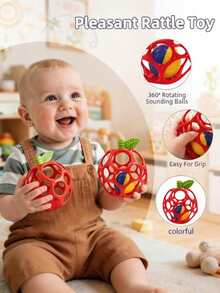 Mainan Bayi Lembut, Bola Genggam, Mainan Gigit Bayi yang Lucu dan Berwarna Cerah, Mainan Bayi, Perlengkapan Bayi, Kebutuhan Bayi untuk Usia 0-12 Bulan, Bayi Baru Lahir, Waktu Tengkurap, Pembelajaran Dini - MultiWarna - View 6