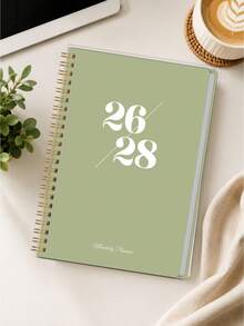 2026–2027 日曆，3年期螺旋裝訂月計畫本，大格設計，行程管理、目標規劃與提醒，2026至2027年計畫本，適合返校季、女性辦公桌裝飾、宿舍必需品、大學用品 - 黑色 - 查看 17