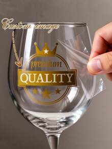 1/10pcs Personalized UV Transfer Labels, Anniversary Theme Customized, Gold Foil Crystal Stickers, Adhesive Stickers For Cups, Bottles, Laptops, Gift Boxes, Wedding Brand Upload Design Customized Logo Labels - Multicolor - View 7