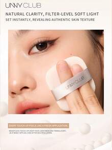 UNNY CLUB Bedak Padat, Segar dan Bernapas, Tahan Lama Tanpa Menggumpal, Mengecilkan Pori-Pori, Efek Riasan Sempurna, Riasan Sehari-hari, Kosmetik Kecantikan Merek Ternama - N01 warna kulit terang - View 3