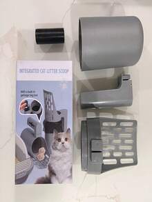 New Filtered Cat Litter Scoop, Easy Cat Waste Cleaning Trash Can, Poop Storage Box, Cat And Dog Waste Cleaning Supplies - Multicolor - View 7