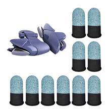 1 Pair Game Controller Triggers, New Version Smartphone Game Controller Grip, Thick Design, Includes 10 Game Finger Sleeves, Sensitive Aiming And Shooting Triggers, Compatible With IOS/Android - Navy Blue - View 14