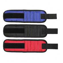 Portable Magnetic Tool Wristband, Woodworking Electrician Wrist Tool Belt With Retractable Pickup Tool, Can Pick Up Screws, Nails, Nuts, Bolts - A - View 3