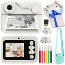 Photo Paper Included Camera Kids Instant Print Camera Fun Creative Set With Included Paper Rolls Color Pens Capture Fun In An Instant Portable 1080P HD Video Photo 2.4-Inch Screen Digital Camera Toy Toy Camera With Free Photo Paper - XX-multicolor - View 19