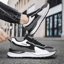 ISPORTE Zapatillas Deportivas Hombre 2026 Nuevos Zapatos Casuales Modernos y Versátiles Suela Gruesa Antideslizantes Transpirables Multifuncionales para Exteriores Deportes de Caminata - Negro - Ver 4