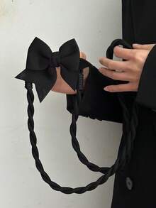 1 buah Gantungan Ponsel Bentuk Hati Kecil Klip Gantungan Ponsel Universal Desain INS Tali Rantai Aksesori Selempang DIY - Hitam - View 5