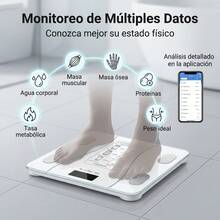 Báscula inteligente, báscula de baño digital, sincroniza los datos con la APP de fitness - A - Ver 4