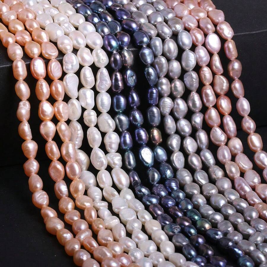 1String 36cm Natural Freshwater Pearl Beads Nugget Beaded For Jewelry Making DIY Charm Bracelet Necklace Accessories - Nugget Pearl - View 1