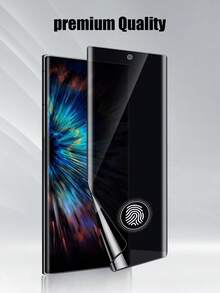 MSRI 2 件手机防窥屏幕保护膜，水凝胶 TPU，防窥隐私，防摔，防刮，兼容 Galaxy S21/S22/S23/S24 Ultra/S24 FE/A06/A16/A36/A56/S25/S25 Ultra 生日礼物，家人，朋友手机屏幕保护膜，手机配件防水防震防指纹全覆盖 - 黑色 - 查看 3