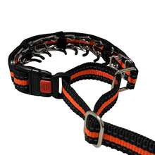 Anti-Burst Dog Training Collar, Double-Layer Reflective Nylon Iron Chain Dog Collar, Outdoor Dog Training Collar, Adjustable Size And Length, Metal Training Dog Chain Nylon Strap, Pet Behavior Correction Pet Supplies Collar (Lock Color Randomly Sent) - Multicolor - View 11