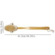 Solid Wood Long Handle Boar Bristle Bath Brush Body Dry Brush Boar Bristle Shower Brush Body Scrub Brush Leg Exfoliating Brush - Multicolor - View 11