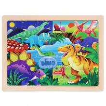 Children's Colorful Wooden Puzzle, Preschool Educational Toy, Cartoon Animals And Fantasy Theme, Develop Focus And Patience, Perfect Gift For Children's Day - Multicolor - View 16