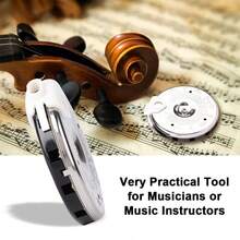 OUMINGYQ 13-Tube Universal Round Tuner, 13-Hole Tuning Pipe Metronome - Silver - View 3