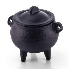 1pc Small Cast Iron Sage Burning Stove, Iron Art Incense Burner, Suitable For Yoga Meditation, Halloween Decor, Christmas Gift, Home Decor, Study Room Aromatherapy Burner - A - View 2